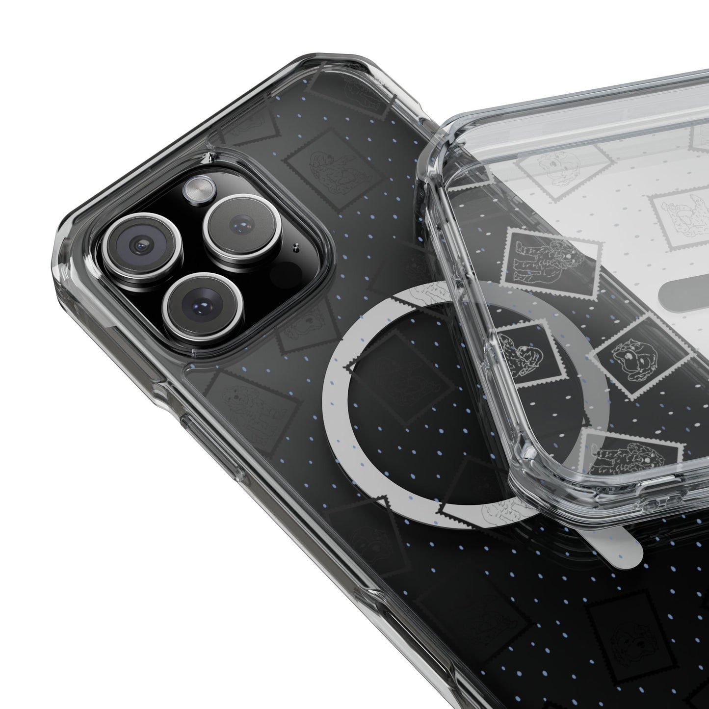 MagSafe Clear Phone Case — Vintage Cocker Spaniel Magnetic Impact Protection