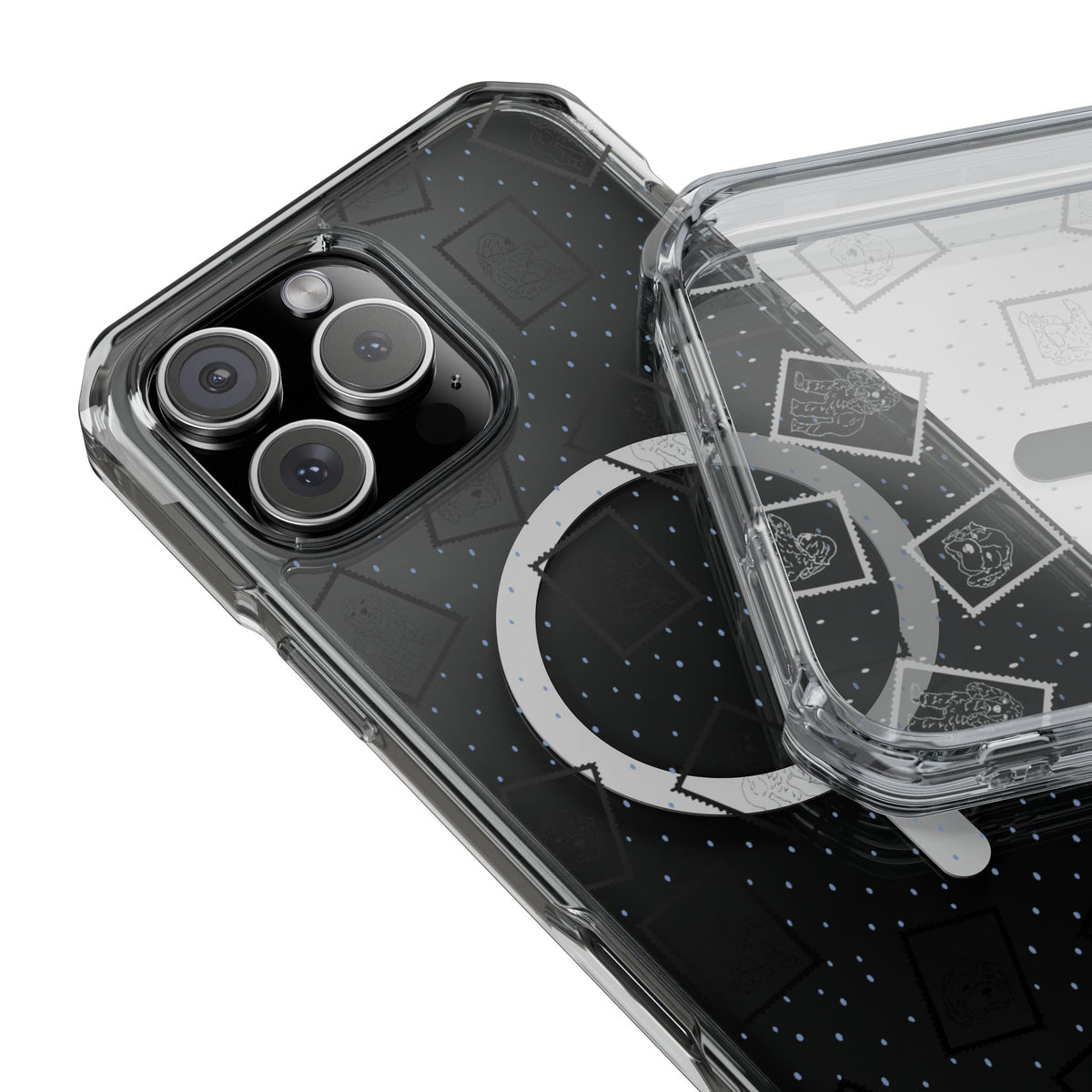 MagSafe Clear Phone Case — Vintage Cocker Spaniel Magnetic Impact Protection