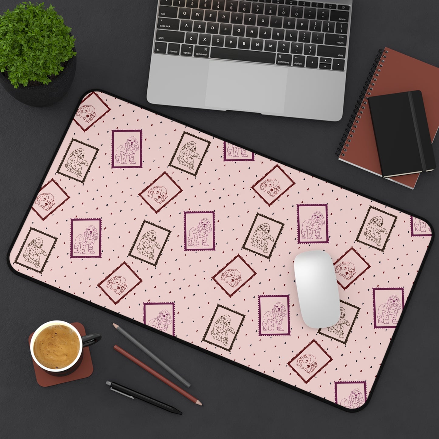 Vintage-inspired Cocker Spaniel Desk Mat