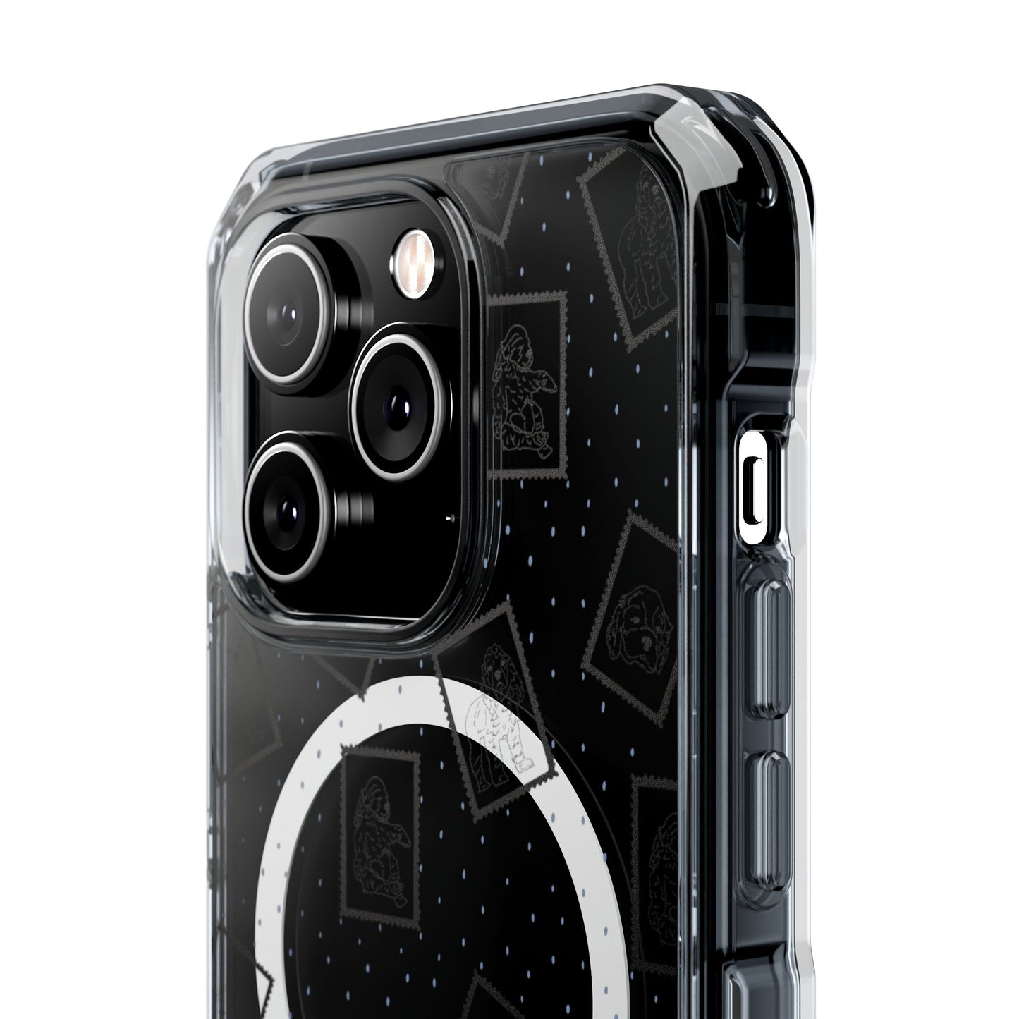 MagSafe Clear Phone Case — Vintage Cocker Spaniel Magnetic Impact Protection